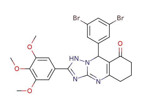 9-(3,5-dibromophenyl)-2-(3,4,5-trimethoxyphenyl)-5,6,7,9-tetrahydro-1H-[1,2,4]triazolo [5,1-b]quinazolin-8-one