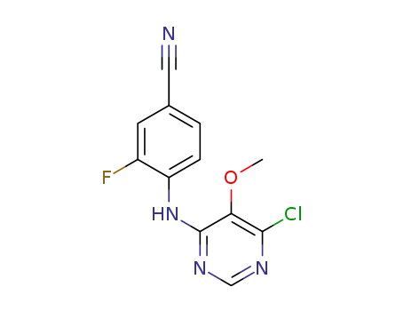 4-((6-chloro-5-methoxypyrimidin-4-yl)amino)-3-fluorobenzonitrile