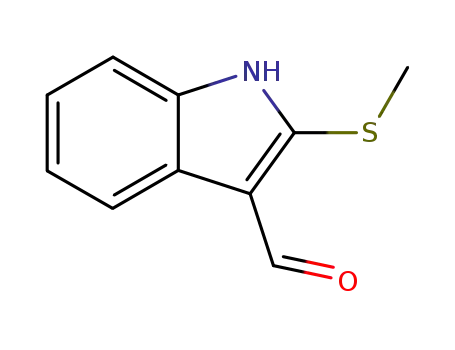 Molecular Structure of 113866-44-7 (2-(Methylthio)-1H-indole-3-carbaldehyde)
