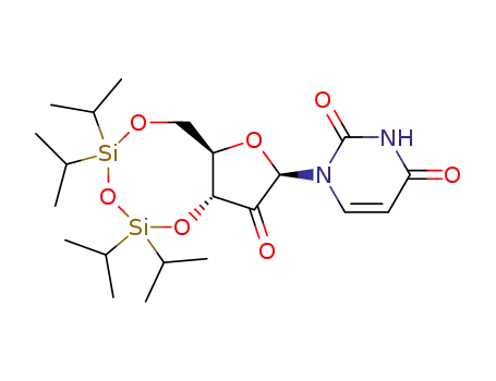 Molecular Structure of 84828-97-7 (1-((6aR,8R,9aR)-2,2,4,4-tetraisopropyl-9-oxotetrahydro-6H-furo[3,2-f ][1,3,5,2,4]trioxadisilocin-8-yl)pyriMidine-2,4(1H,3H)-dione)