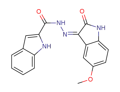 N'-[(3Z)-5-methoxy-2-oxo-1,2-dihydro-3H-indol-3-ylidene]-1H-indole-2-carbohydrazide