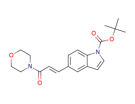 t-butyl (E)-5-(3-morpholino-3-oxoprop-1-en-1-yl)-1H-indole-1-carboxylate