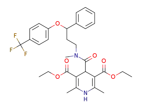diethyl 2,6-dimethyl-4-(methyl(3-phenyl-3-(4-(trifluoromethyl)phenoxy)propyl)carbamoyl)-1,4-dihydropyridine-3,5-dicarboxylate