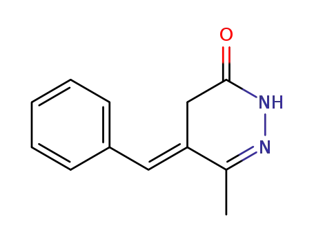 Molecular Structure of 26717-37-3 (3(2H)-Pyridazinone, 4,5-dihydro-6-methyl-5-(phenylmethylene)-)
