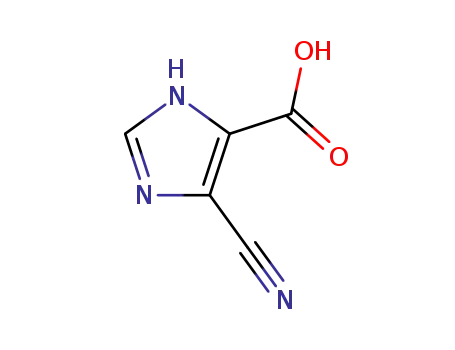 Molecular Structure of 56745-98-3 (1H-Imidazole-4-carboxylic acid, 5-cyano-)