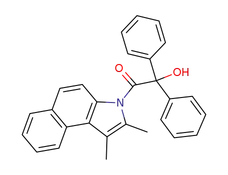 Molecular Structure of 114570-22-8 (3H-Benz[e]indole, 3-(hydroxydiphenylacetyl)-1,2-dimethyl-)