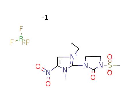 3-ethyl-1-methyl-5-nitro-2-(3-methylsulphonyl-2-oxotetrahydroimidazolyl-1-) imidazolium fluoroborate
