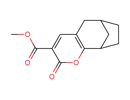 Molecular Structure of 85531-87-9 (6,9-Methanocyclohepta[b]pyran-3-carboxylic acid,
2,5,6,7,8,9-hexahydro-2-oxo-, methyl ester)