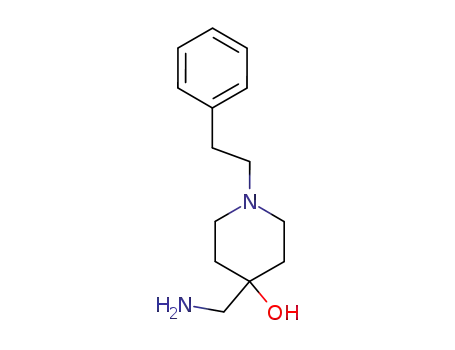 Molecular Structure of 23808-42-6 (4-(aminomethyl)-1-phenethylpiperidin-4-ol)