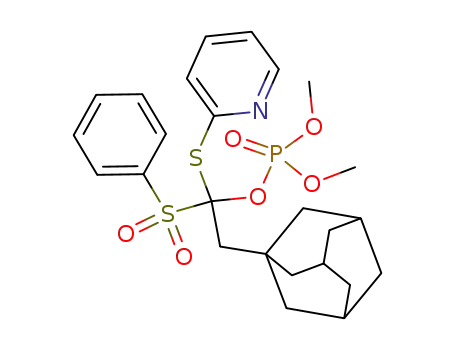 Phosphoric acid 2-adamantan-1-yl-1-benzenesulfonyl-1-(pyridin-2-ylsulfanyl)-ethyl ester dimethyl ester