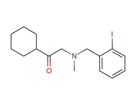 Molecular Structure of 140420-20-8 (Ethanone, 1-cyclohexyl-2-[[(2-iodophenyl)methyl]methylamino]-)