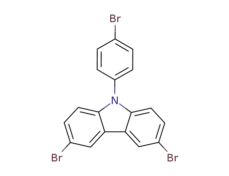 Molecular Structure of 73087-83-9 (3,6-Dibromo-9-(4-bromo-phenyl)-9H-carbazole)