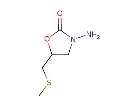 Molecular Structure of 25517-72-0 (3-amino-5-[(methylthio)methyl]oxazolidin-2-one)