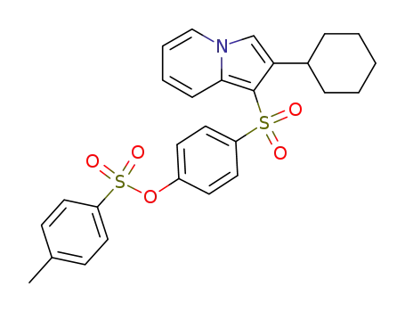 2-Cyclohexyl-1-(4-tosyloxybenzenesulphonyl)indolizine