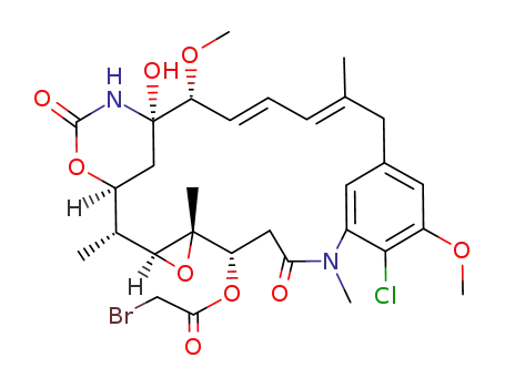 (3E,5E,7R,84S)-12c-bromoacetoxy-14-chloro-10t,11c-epoxy-84-hydroxy-15,7r-dimethoxy-3,9c,11t,15-tetramethyl-(84r'H,86c'H)-15-aza-1(1,3)-benzena-8(4,6)-[1,3]oxazinana-cyclopentadecaphane-3,5-diene-82,14-dione