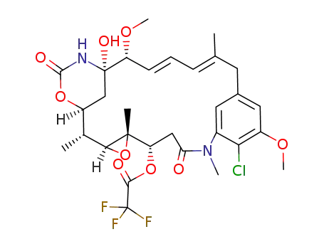 (3E,5E,7R,84S)-14-chloro-10t,11c-epoxy-84-hydroxy-15,7r-dimethoxy-3,9c,11t,15-tetramethyl-12c-trifluoroacetoxy-(84r'H,86c'H)-15-aza-1(1,3)-benzena-8(4,6)-[1,3]oxazinana-cyclopentadecaphane-3,5-diene-82,14-dione