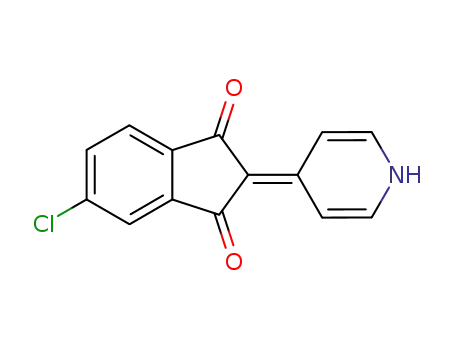 Molecular Structure of 111983-50-7 (1H-Indene-1,3(2H)-dione, 5-chloro-2-(4(1H)-pyridinylidene)-)