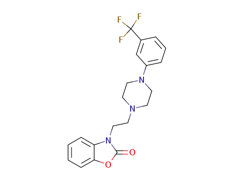 Molecular Structure of 81513-96-4 (3-[2-[4-[3-(trifluoromethyl)phenyl]piperazin-1-yl]ethyl]benzooxazol-2- one)