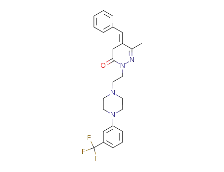 6-Methyl-5-[1-phenyl-meth-(E)-ylidene]-2-{2-[4-(3-trifluoromethyl-phenyl)-piperazin-1-yl]-ethyl}-4,5-dihydro-2H-pyridazin-3-one