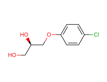 Molecular Structure of 112652-61-6 (1,2-Propanediol, 3-(4-chlorophenoxy)-, (2R)-)