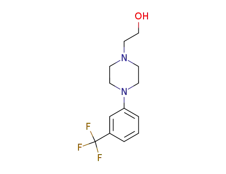 Molecular Structure of 40004-29-3 (4-[3-(Trifluoromethyl)phenyl]-1-piperazineethanol)