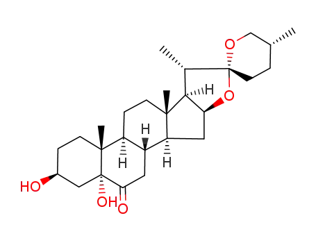 Molecular Structure of 56786-63-1 (Spirostan-6-one, 3,5-dihydroxy-, (3b,5a,25R)-)