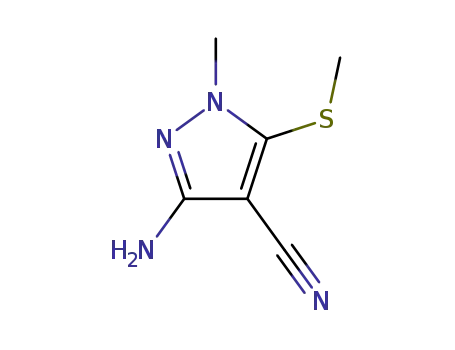 1H-1-methyl-3-amino-4-cyano-5-methylsulfanylpyrazole