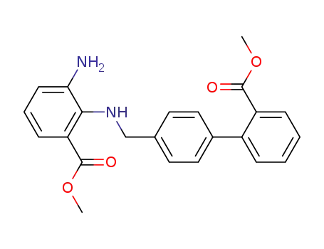 Molecular Structure of 139481-37-1 ([1,1'-Biphenyl]-2-carboxylic acid,
4'-[[[2-amino-6-(methoxycarbonyl)phenyl]amino]methyl]-, methyl ester)
