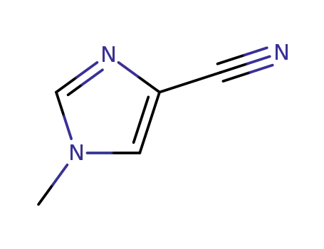 Molecular Structure of 66121-69-5 (1-METHYL-1H-IMIDAZOLE-4-CARBONITRILE)