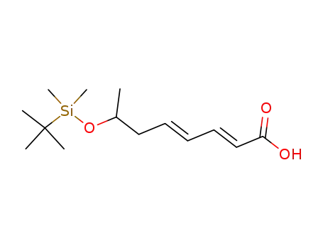 (2E,4E)-7-(t-Butyl-dimethylsilyloxy)-2,4-octadiensaeure