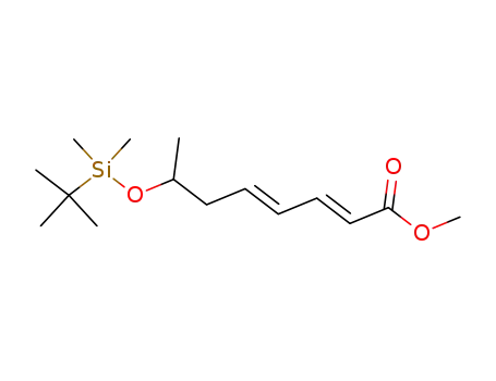 (2E,4E)-7-(t-Butyl-dimethylsilyloxy)-2,4-octadiensaeuremethylester