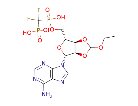 ({[(3aR,4R,6R,6aR)-6-(6-Amino-purin-9-yl)-2-ethoxy-tetrahydro-furo[3,4-d][1,3]dioxol-4-ylmethoxy]-hydroxy-phosphoryl}-difluoro-methyl)-phosphonic acid