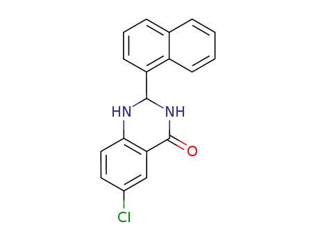 Molecular Structure of 34934-08-2 (6-chloro-2-(naphthalen-1-yl)-2,3-dihydroquinazolin-4(1H)-one)