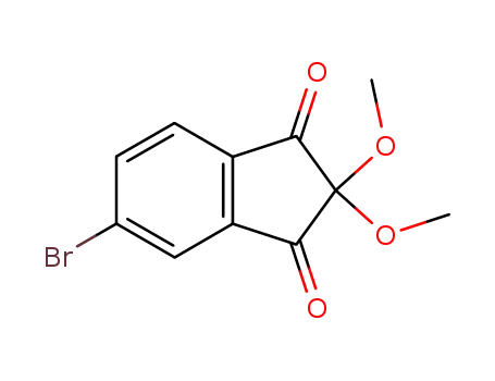 Molecular Structure of 160775-51-9 (1H-Indene-1,3(2H)-dione, 5-bromo-2,2-dimethoxy-)