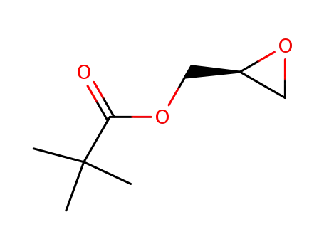 Molecular Structure of 162825-77-6 (Propanoic acid, 2,2-dimethyl-, oxiranylmethyl ester, (S)-)