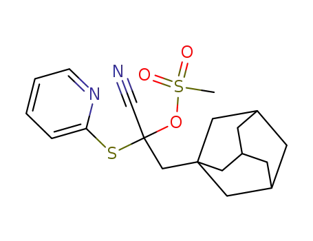 Methanesulfonic acid 2-adamantan-1-yl-1-cyano-1-(pyridin-2-ylsulfanyl)-ethyl ester