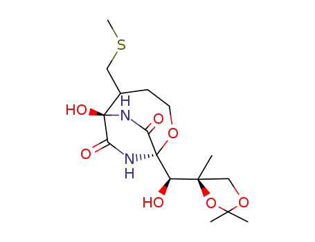 (1S,6R)-6-Hydroxy-1-[(R)-hydroxy-((S)-2,2,4-trimethyl-[1,3]dioxolan-4-yl)-methyl]-5-methylsulfanylmethyl-2-oxa-7,9-diaza-bicyclo[4.2.2]decane-8,10-dione