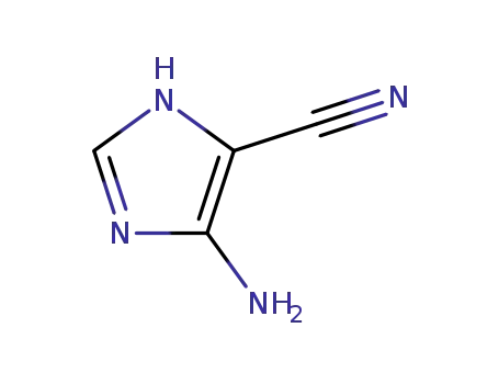 Molecular Structure of 5098-11-3 (5-Amino-1H-imidazol-4-carbonitrile)