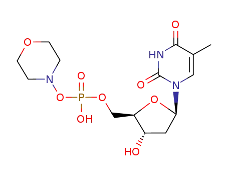 Phosphoric acid (2R,3S,5R)-3-hydroxy-5-(5-methyl-2,4-dioxo-3,4-dihydro-2H-pyrimidin-1-yl)-tetrahydro-furan-2-ylmethyl ester morpholin-4-yl ester