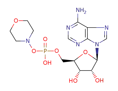 Phosphoric acid (2R,3S,4R,5R)-5-(6-amino-purin-9-yl)-3,4-dihydroxy-tetrahydro-furan-2-ylmethyl ester morpholin-4-yl ester