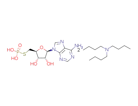 Thiophosphoric acid S-[(2S,3S,4R,5R)-5-(6-amino-purin-9-yl)-3,4-dihydroxy-tetrahydro-furan-2-ylmethyl] ester; compound with tributyl-amine