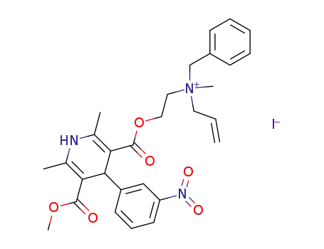 Allyl-benzyl-{2-[5-methoxycarbonyl-2,6-dimethyl-4-(3-nitro-phenyl)-1,4-dihydro-pyridine-3-carbonyloxy]-ethyl}-methyl-ammonium; iodide