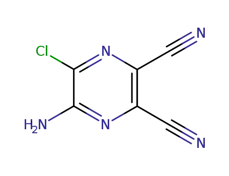 Molecular Structure of 56413-96-8 (5-AMINO-6-CHLORO-2,3-DICYANOPYRAZINE)
