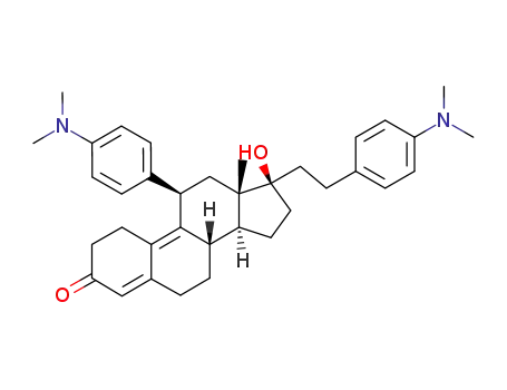 (8S,11R,13S,14S,17R)-11-(4-Dimethylamino-phenyl)-17-[2-(4-dimethylamino-phenyl)-ethyl]-17-hydroxy-13-methyl-1,2,6,7,8,11,12,13,14,15,16,17-dodecahydro-cyclopenta[a]phenanthren-3-one