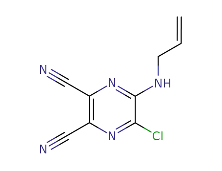 Molecular Structure of 56413-97-9 (2,3-Pyrazinedicarbonitrile, 5-chloro-6-(2-propenylamino)-)