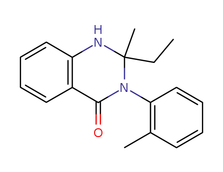 Molecular Structure of 66074-09-7 (4(1H)-Quinazolinone, 2-ethyl-2,3-dihydro-2-methyl-3-(2-methylphenyl)-)