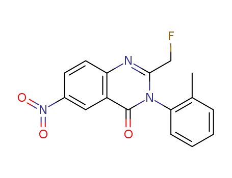 4(3H)-Quinazolinone, 2-(fluoromethyl)-3-(2-methylphenyl)-6-nitro-