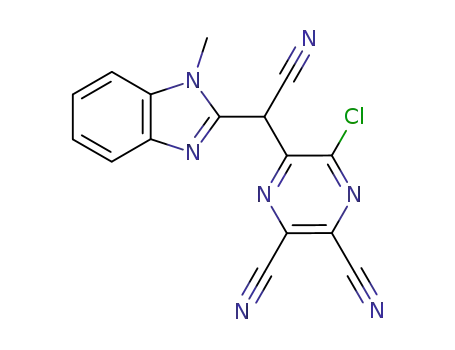 5-chloro-6-[cyano-(1-methyl-1H-benzoimidazol-2-yl)-methyl]-pyrazine-2,3-dicarbonitrile