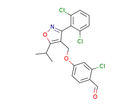 Molecular Structure of 278597-32-3 (2-Chloro-4-[[3-(2,6-dichlorophenyl)-5-(1-methylethyl)-4-isoxazolyl]methoxy]-benzaldehyde)