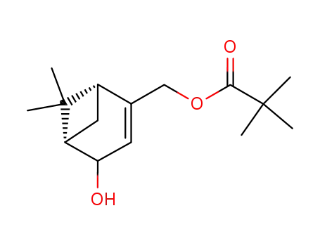 Molecular Structure of 374559-42-9 (2,2-DiMethyl-propanoic Acid [(1R,5S)-4-Hydroxy-6,6-diMethylbicyclo[3.1.1]hept-2-en-2-yl]Methyl Ester)